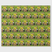 Afrikaanse babydieren met een grote twee cadeaupapier (Vlak)