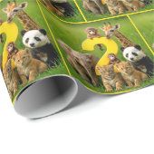 Afrikaanse babydieren met een grote twee cadeaupapier (Rol Hoek)