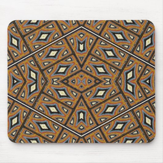 Afrikaanse Bakstenen Kaleidoscoop Muismat (Voorkant)
