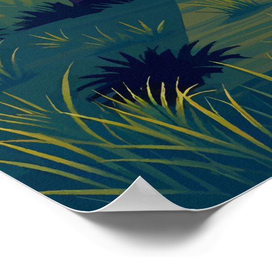 Afrikaanse Baobab bomen Poster (Hoek)