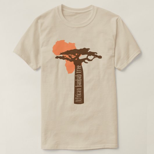 Afrikaanse Baobabboom T-shirt (Design voorkant)