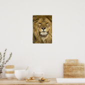 Afrikaanse Barbary Lion, Panthera leo leo, een van Poster (Keuken)