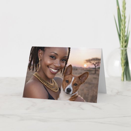 Afrikaanse Basenji lege kaart (Voorkant)