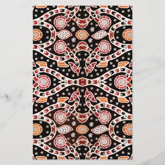 Afrikaanse Batik Klimop Briefpapier (Voorkant)