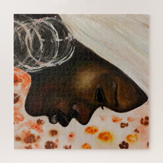 Afrikaanse Beauty Puzzle - Woman Face Painting Legpuzzel (Horizontaal)