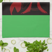 Afrikaanse Beestmeesteres Keukenhanddoek (Gevouwen)