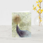 Afrikaanse bekroonde kraan - keer om kaart (Gele Bloem)