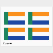 Afrikaanse bevolking etnische vlag rechthoekige sticker (Vel)