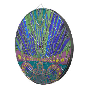 Afrikaanse Blauwe Paarse Decoratieve Kunst Design Dartbord