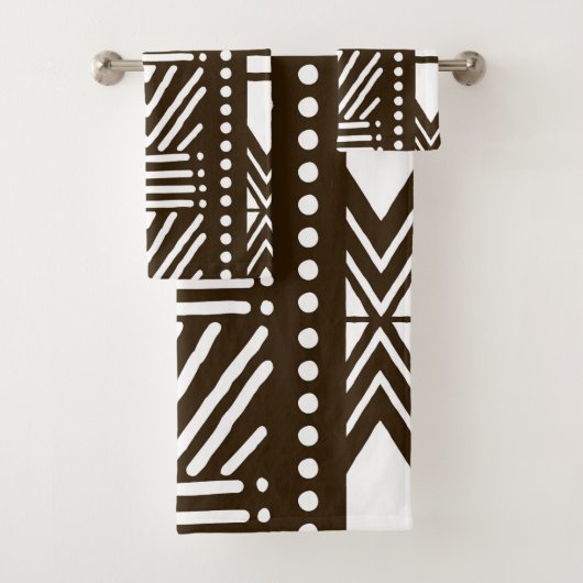 Afrikaanse Bogolaanse stijldoek geïnspireerd handd Bad Handdoek (Insitu)