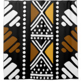 Afrikaanse Bogolan modder doek douchegordijn ontwe (Voorkant)