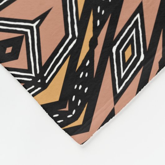 Afrikaanse Bogolan modder doek patroon Fleece Deken (Hoek)