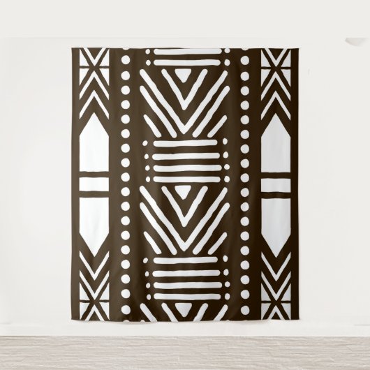 Afrikaanse Bogolan Tapestry Wandkleed (Voorkant)