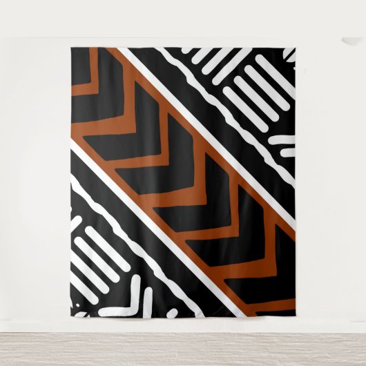 Afrikaanse Bogolan Tapestry Wandkleed (Voorkant)