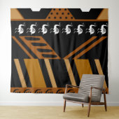 Afrikaanse Bogolan Tapestry Wandkleed (In Situ (horizontaal))