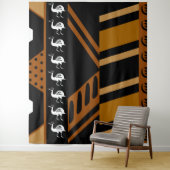 Afrikaanse Bogolan Tapestry Wandkleed (In situ)