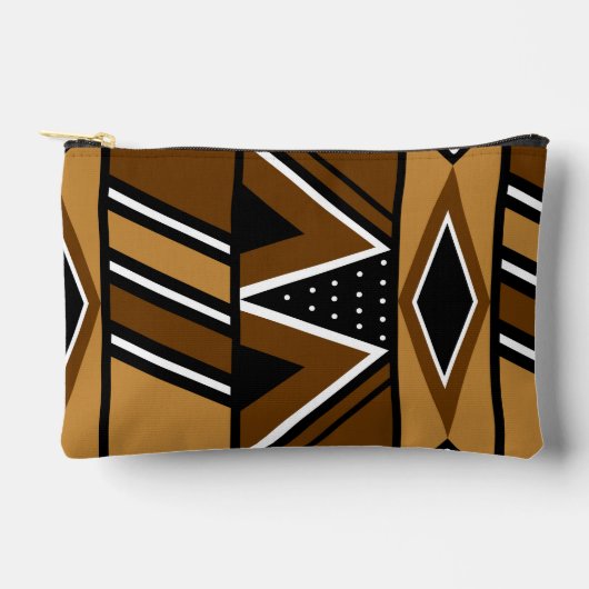 Afrikaanse Bogolan Tribal Design Pouch Etui (Voorkant)