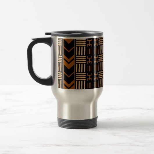 Afrikaanse Bogolan Tribal Design Tumbler Reisbeker (Links)