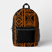 Afrikaanse Bogolan zwarte modder doek geïnspireerd Bedrukte Rugzak (Voorkant)