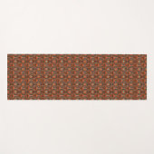 Afrikaanse Boho Earth Tones Twee Design Yogamat (Voorkant (horizontaal))