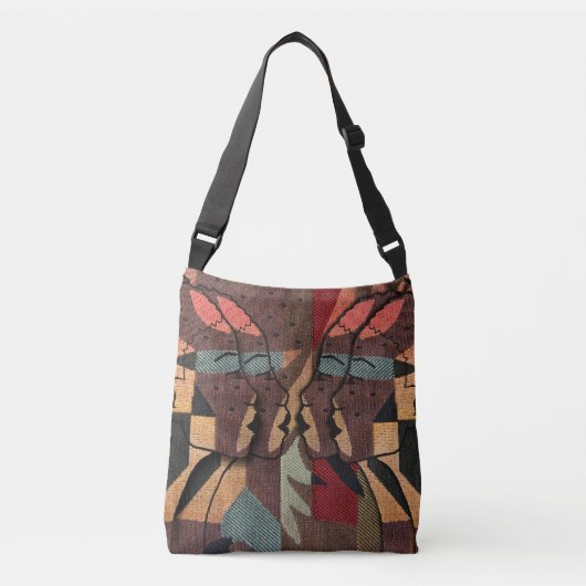 Afrikaanse boomstammen crossbody tas (Voorkant)
