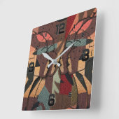 Afrikaanse boomstammen vierkante klok (Hoek)