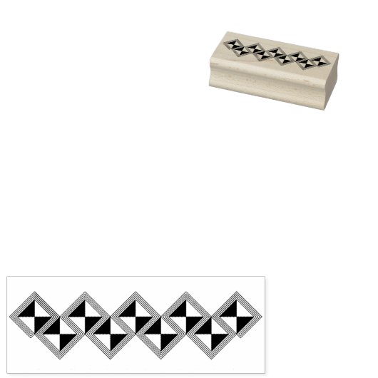 Afrikaanse border art stempel (Gestempeld)