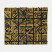 Afrikaanse botsing: etnische stam naadloos. fleece deken (Voorkant (Horizontaal))