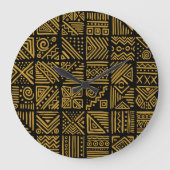 Afrikaanse botsing: etnische stam naadloos. grote klok (Voorkant)