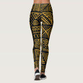Afrikaanse botsing: etnische stam naadloos. leggings (Achterkant)
