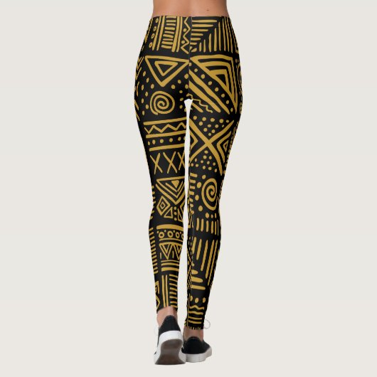 Afrikaanse botsing: etnische stam naadloos. leggings (Achterkant)
