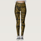 Afrikaanse botsing: etnische stam naadloos. leggings (Voorkant)