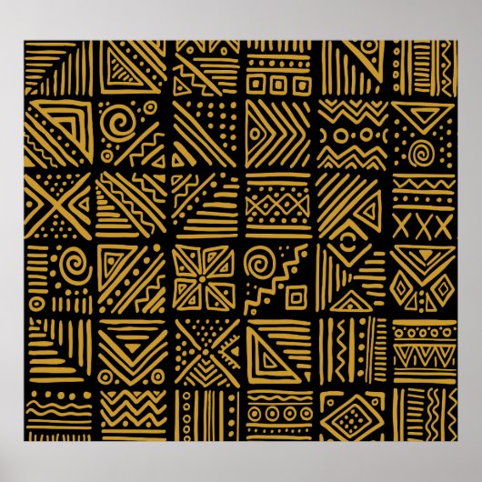 Afrikaanse botsing: etnische stam naadloos. poster (Voorkant)