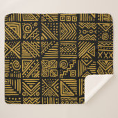 Afrikaanse botsing: etnische stam naadloos. sherpa deken (Voorkant (horizontaal))