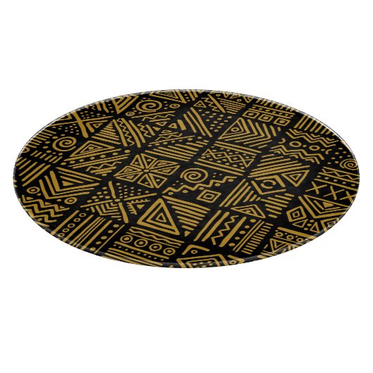 Afrikaanse botsing: etnische stam naadloos. snijplank (Hoek)