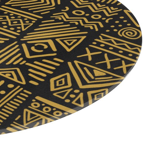 Afrikaanse botsing: etnische stam naadloos. snijplank (Hoek)