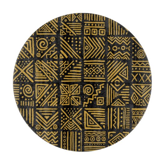 Afrikaanse botsing: etnische stam naadloos. snijplank (Voorkant)