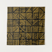 Afrikaanse botsing: etnische stam naadloos. wandkleed (Voorkant (horizontaal))