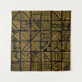 Afrikaanse botsing: etnische stam naadloos. wandkleed (Voorkant)