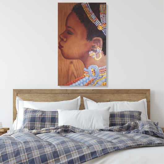 Afrikaanse bruid verpakt canvas (Insitu (Slaapkamer))