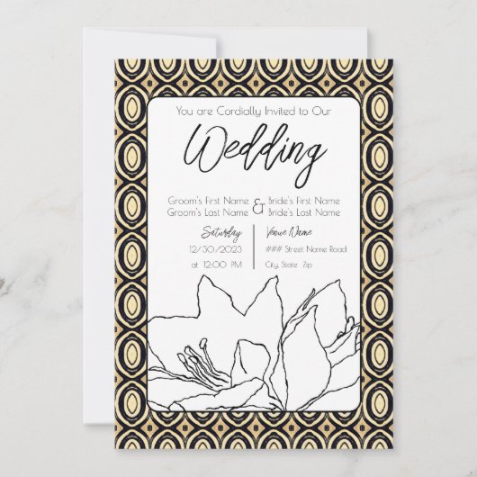 Afrikaanse bruiloft kaart (Voorkant)