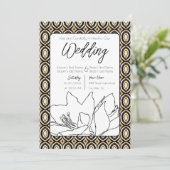 Afrikaanse bruiloft kaart (Staand voorkant)