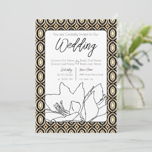 Afrikaanse bruiloft kaart (Staand voorkant)