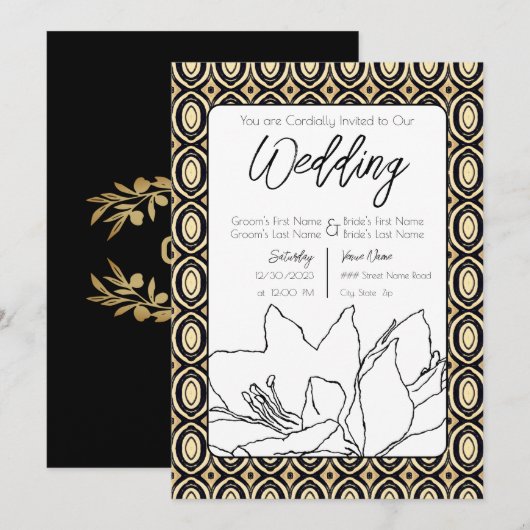 Afrikaanse bruiloft kaart (Voorkant / Achterkant)