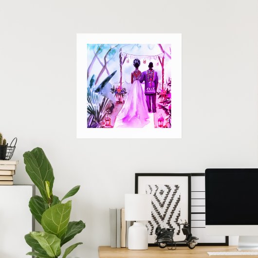 Afrikaanse bruiloft poster (Thuiskantoor)