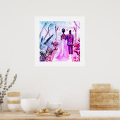 Afrikaanse bruiloft poster (Keuken)