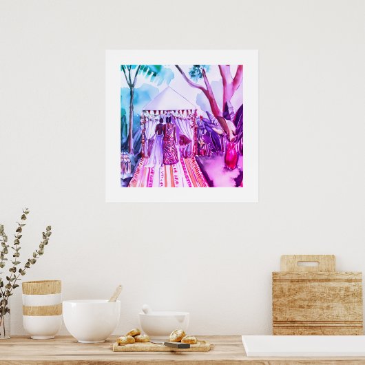 Afrikaanse bruiloft poster (Keuken)