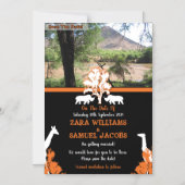 Afrikaanse bruiloft redt de data magnetische uitnodiging (Voorkant)