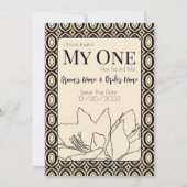 Afrikaanse bruiloft save the date (Voorkant)