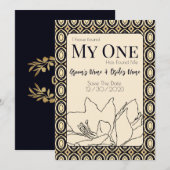 Afrikaanse bruiloft save the date (Voorkant / Achterkant)